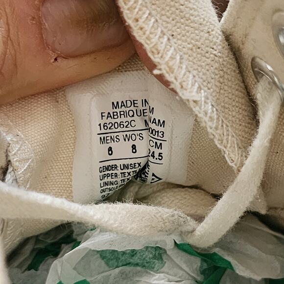 Women's Converse Chuck Taylor All Star Sz 8 010176 White Canvas Casual Sneakers - Picture 6 of 9